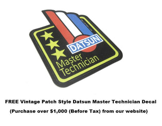  Vintage Patch Style Datsun Master Technician Decal JDM CAR PARTS
