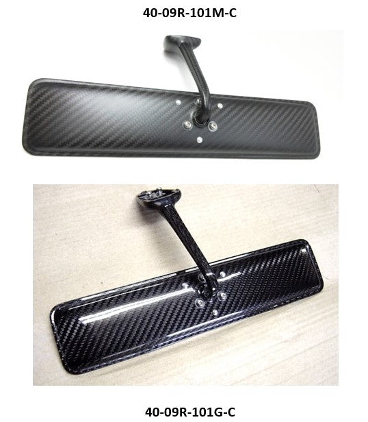 09 Racing Dry Carbon Fiber Mirror Curved Glass for Nissan Skyline