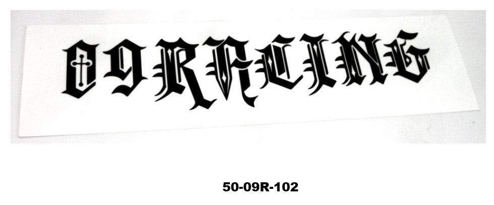 09 Racing Script Decal IN STOCK! JDM CAR PARTS