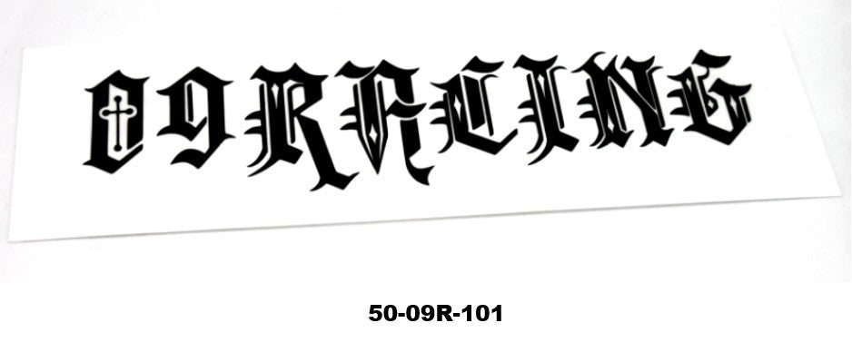 09 Racing Script Decal IN STOCK! JDM CAR PARTS