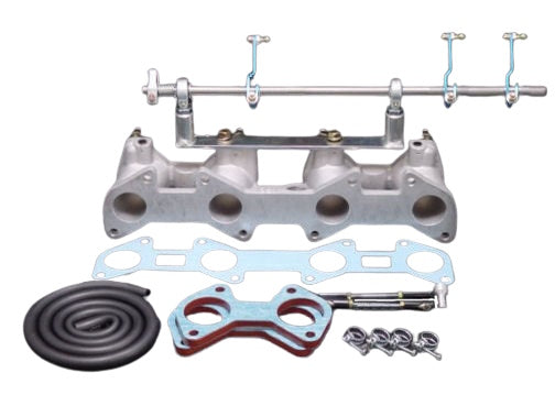 たこりんぐ Harada Twin Carburetor Intake Manifold Assembly Rod Type for