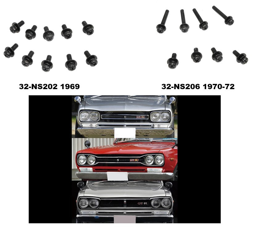 Correct Screw Set for Front Grille & Headlight Bezel for Nissan
