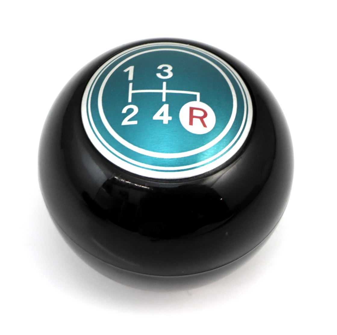 4-Speed Shift Knob Black w/ Green Pattern for Vintage Japanese Cars JDM CAR PARTS