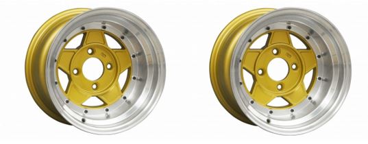 LAST PAIR of 14x9 GOLD FOCUS RACING FIVE Wheels ON CLEARANCE! (See description for information)