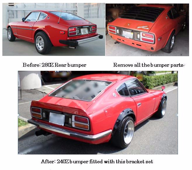 New Type 240Z Rear Bumper Conversion Bracket Kit for US