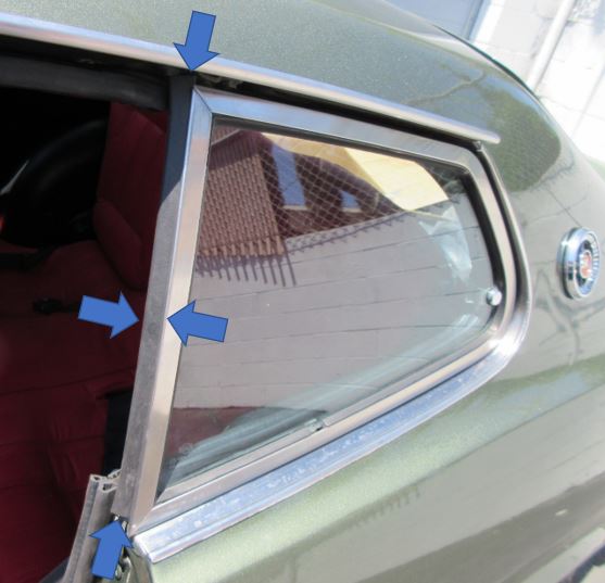 Datsun 260Z 1974 and Early 1975 280Z 2+2 Quarter Window Front Seal