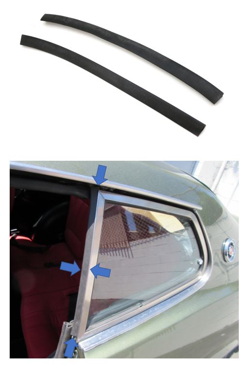 Datsun 260Z 1974 and Early 1975 280Z 2+2 Quarter Window Front Seal