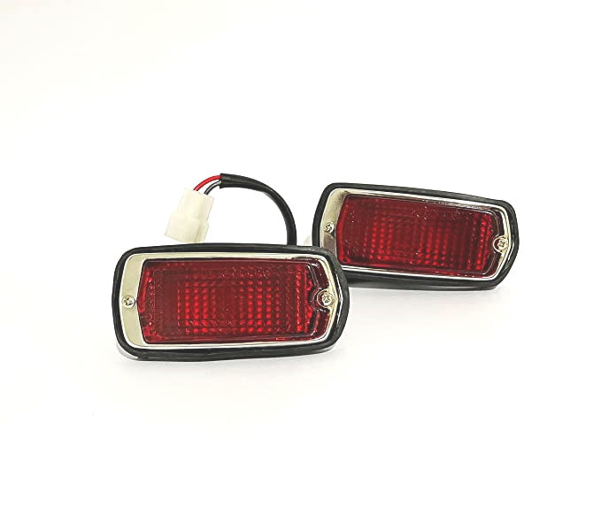 Front Side Marker Lamp Assembly Set with Red Lens for Datsun 240Z