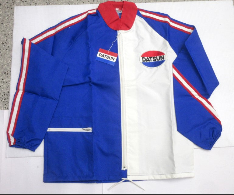 NISSAN DATSUN 純正 ナイロンジャケット サイズ Ｌ　非売品 美品 Datsun Jacket New Old Stock from 70's Blue / Red / White – JDM CAR