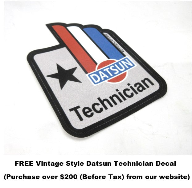 Vintage Style Datsun Technician Decal launched! JDM CAR PARTS