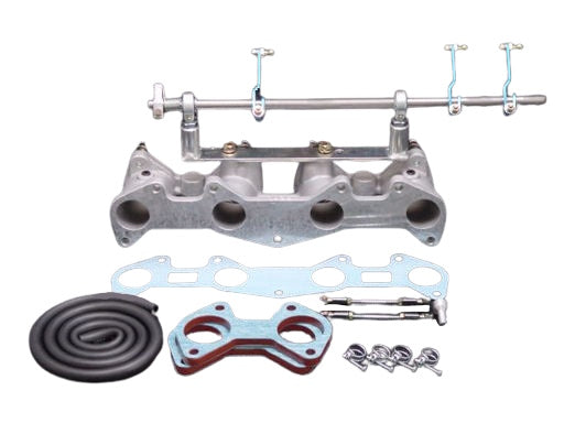 Harada Twin Carburetor Intake Manifold Assembly Rod Type for Toyota Corolla / Celica with  2TG Engine