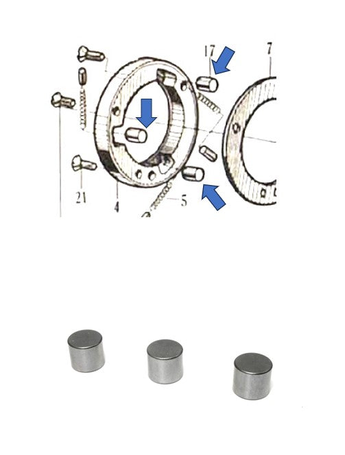 Starting clutch roller bearing 3pc set for Honda S Series late model