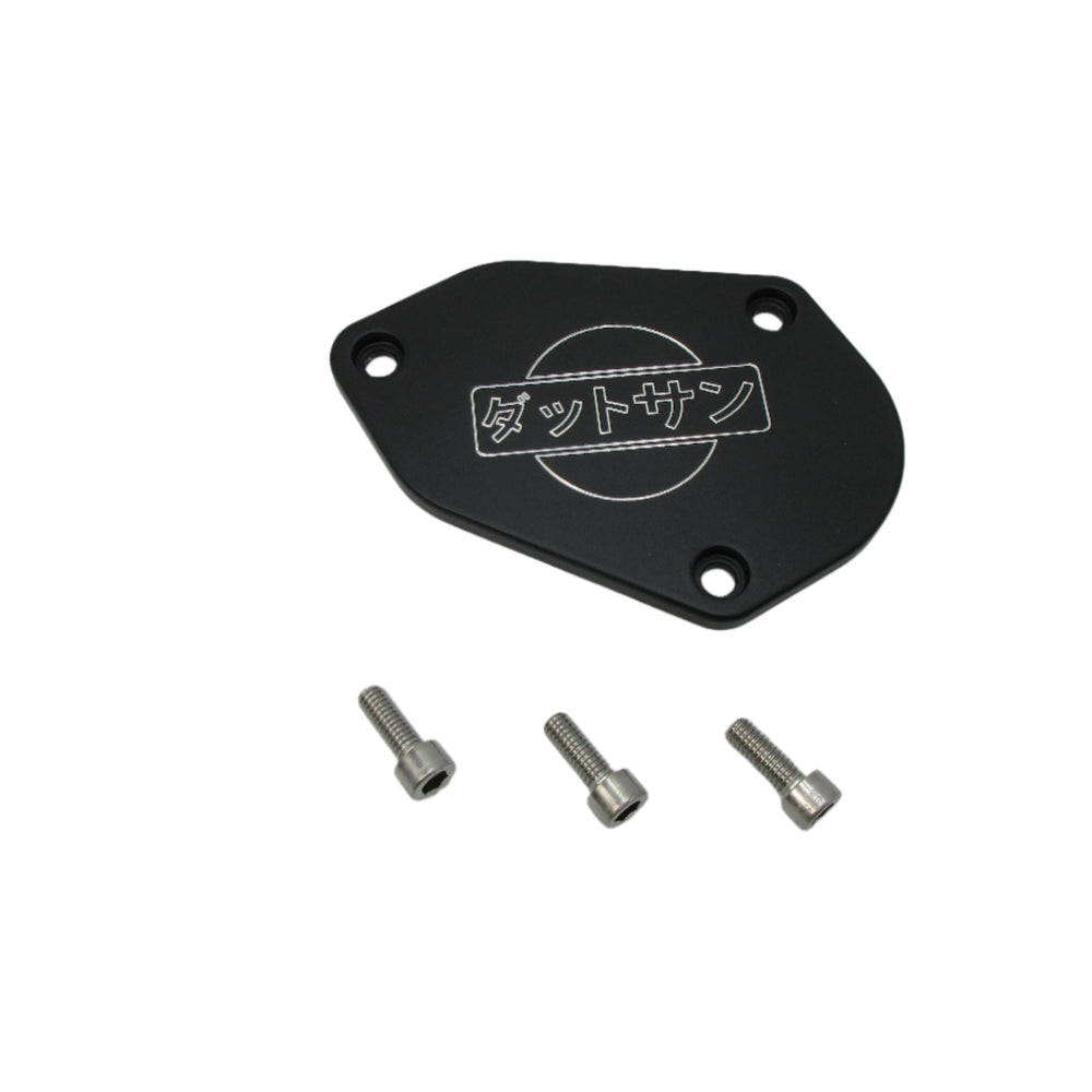 Timing Chain Cover with Datsun Katakana Logo Black for Nissan L-Engine