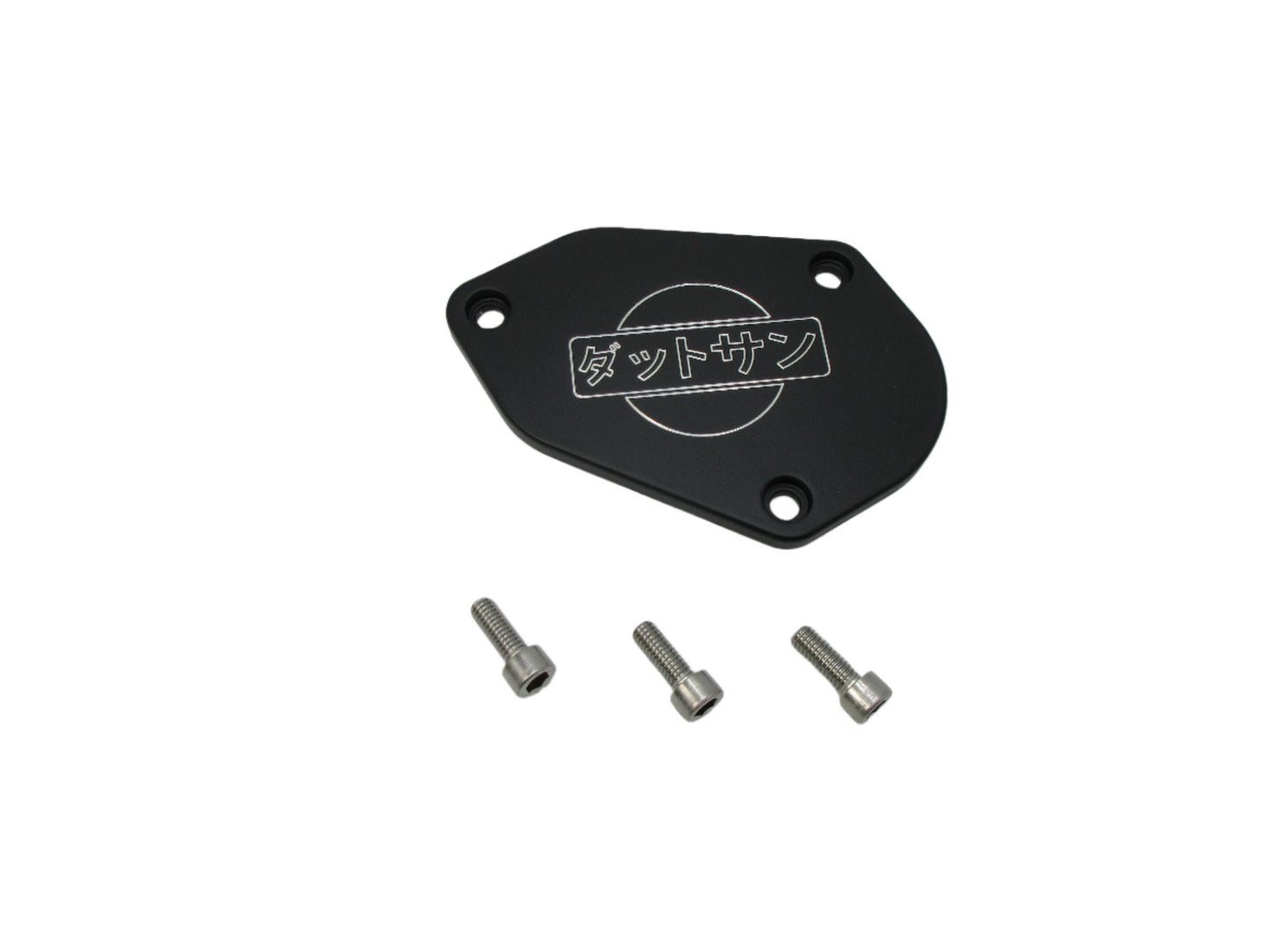 Timing Chain Cover with Datsun Katakana Logo Black for Nissan L-Engine