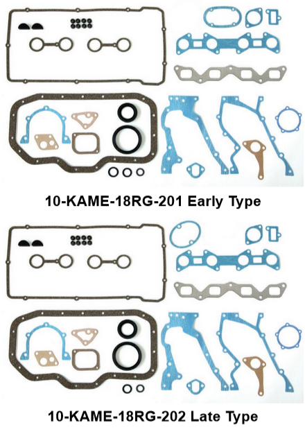 Kameari Engine Works Engine Overhaul Gasket and Seal Kit for Toyota 18RG Engine (Early or Late Type)