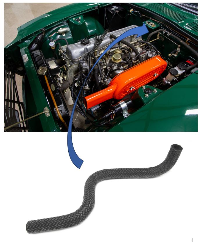 
                      
                        Intake Side Braided Brake Master Vacuum Hose for Datsun 240Z Series 1
                      
                    