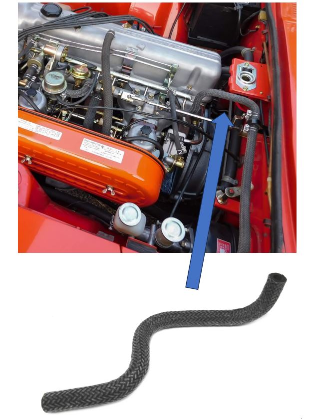 
                      
                        Intake Side Braided Brake Master Vacuum Hose for Datsun 240Z Series 1
                      
                    