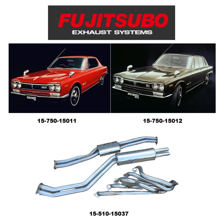 Fujitsubo Stainless Steel Exhaust For Nissan Skyline KGC10 2Door / 4 Door Hakosuka L6 Engine