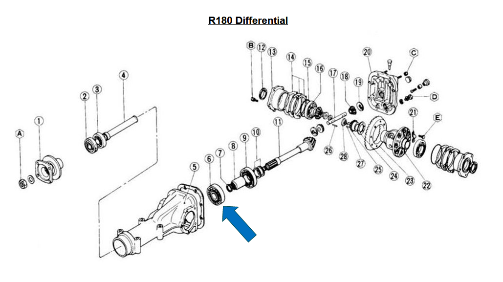 Genuine R180 Differential Center Pinion Bearing Fits 1969-1983 Datsun ...