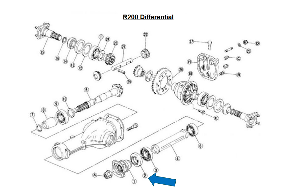 Genuine R200 Nissan Z32 300ZX 07/1991-1996 Differential Front Seal Non ...