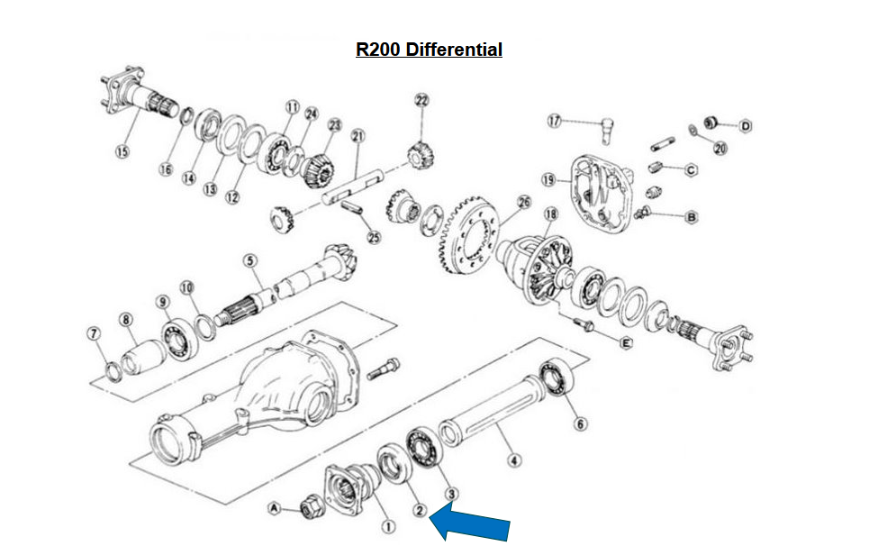 Genuine R200 Nissan Z32 300ZX 07/1991-1996 Differential Front Seal Non-Turbo Models Only Genuine Nissan NOS