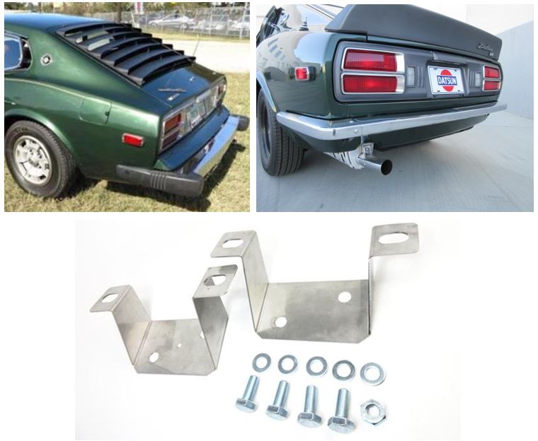 240Z Rear Bumper Bracket Conversion Kit for US Datsun 260Z / 280Z Slim ...