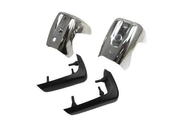 Datsun 510 1968-73 Rear Bumper Overrider Set with Rubber Strip