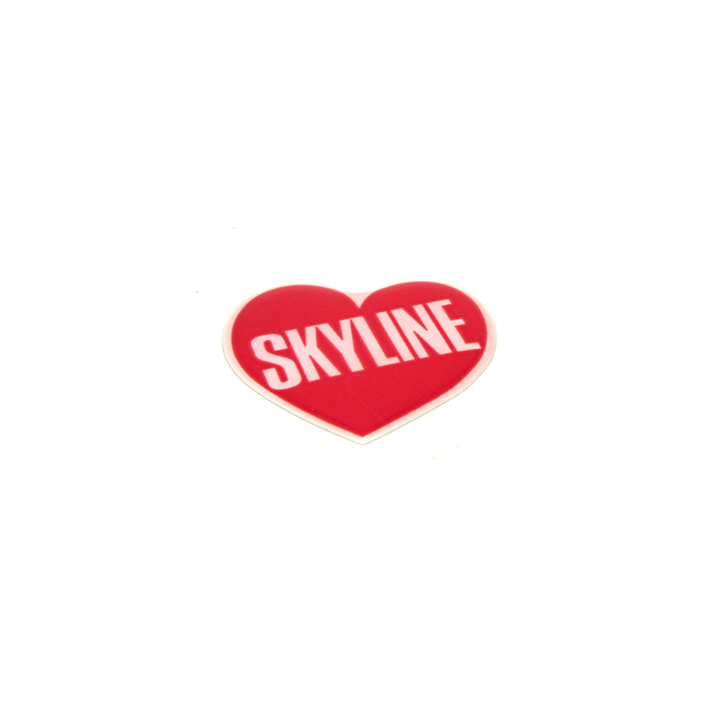 "Skyline" Heart Shape Decal Emblem for Prince Skyline / Nissan Skyline Cars