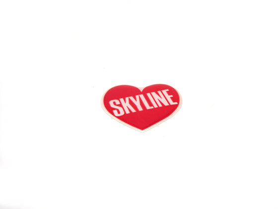 "Skyline" Heart shape decal emblem for Prince Skyline / Nissan Skyline cars