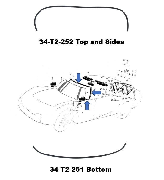 
                      
                        Windshield Section Weather Strip for Toyota 2000GT Early  / Late Model Reproduction
                      
                    