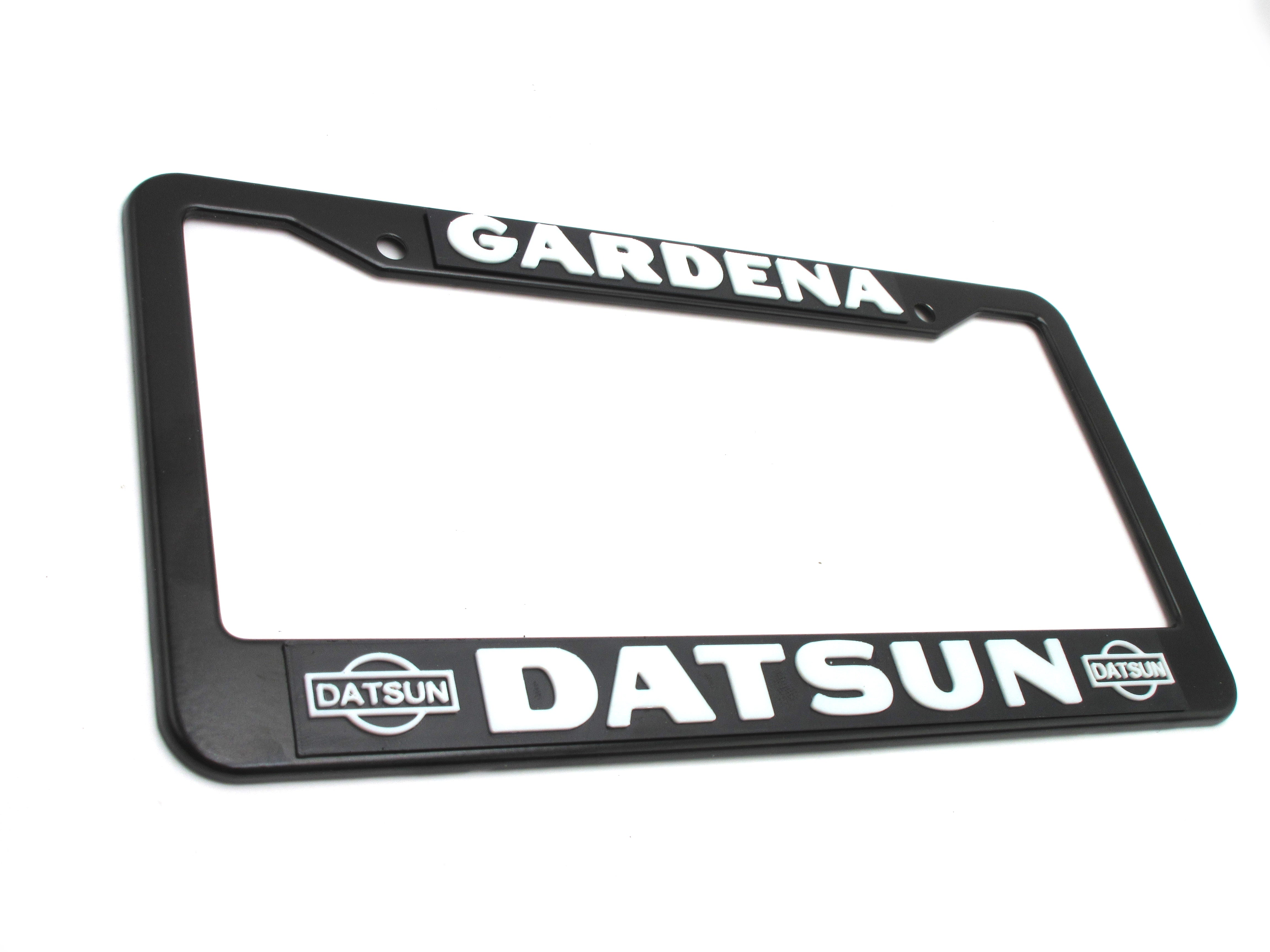 Gardena Datsun License Plate Frame Reproduction