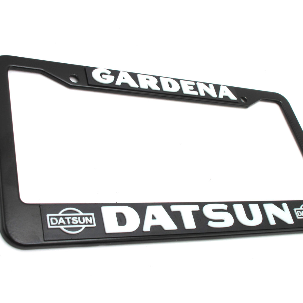 
                      
                        Gardena Datsun License Plate Frame Reproduction
                      
                    