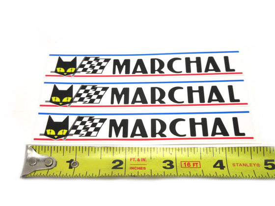 Marchal Logo Decal 3PC Set W 120mm x H 20mm for Vintage Japanese Cars
