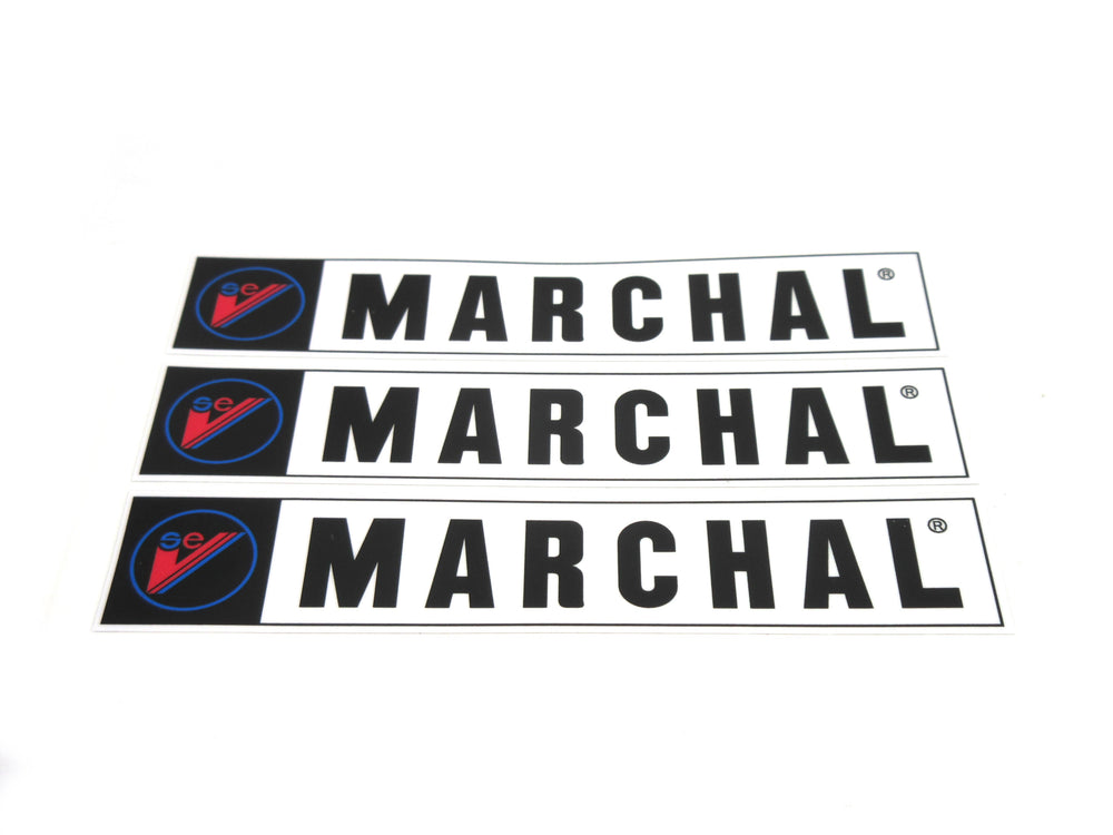 Marchal Logo Decal 3PC Set W 120mm x H 24mm for Vintage Japanese Cars