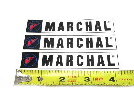 Marchal Logo Decal 3PC Set W 120mm x H 24mm for Vintage Japanese Cars