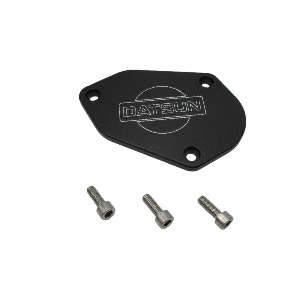 Timing Chain Cover with DATSUN Logo Black for Nissan L-Engine