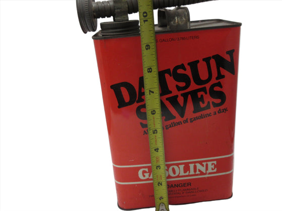 Vintage Datsun Saves Gas Can from 1970's