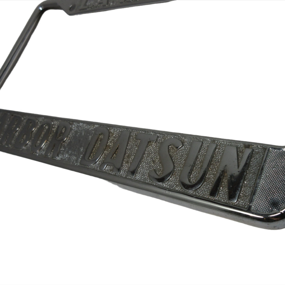 
                      
                        Harbor Datsun Re-chromed License Plate Frame From 1970's
                      
                    