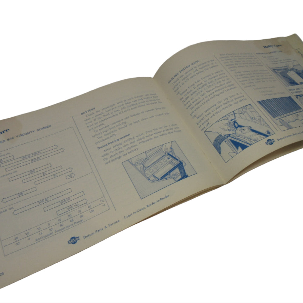 
                      
                        1/1971 Printed Date Datsun 240Z Owner's Manual Used
                      
                    