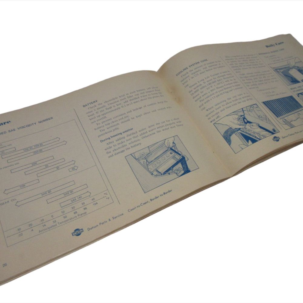 4/1971 Printed Date Datsun 240Z Owner's Manual Used