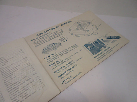 5/1972 Printed Date Datsun 240Z Owner's Manual Used
