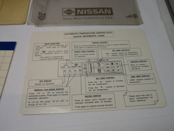 4/1984 Datsun 300ZX Warranty Information  & AC Quick Reference Card