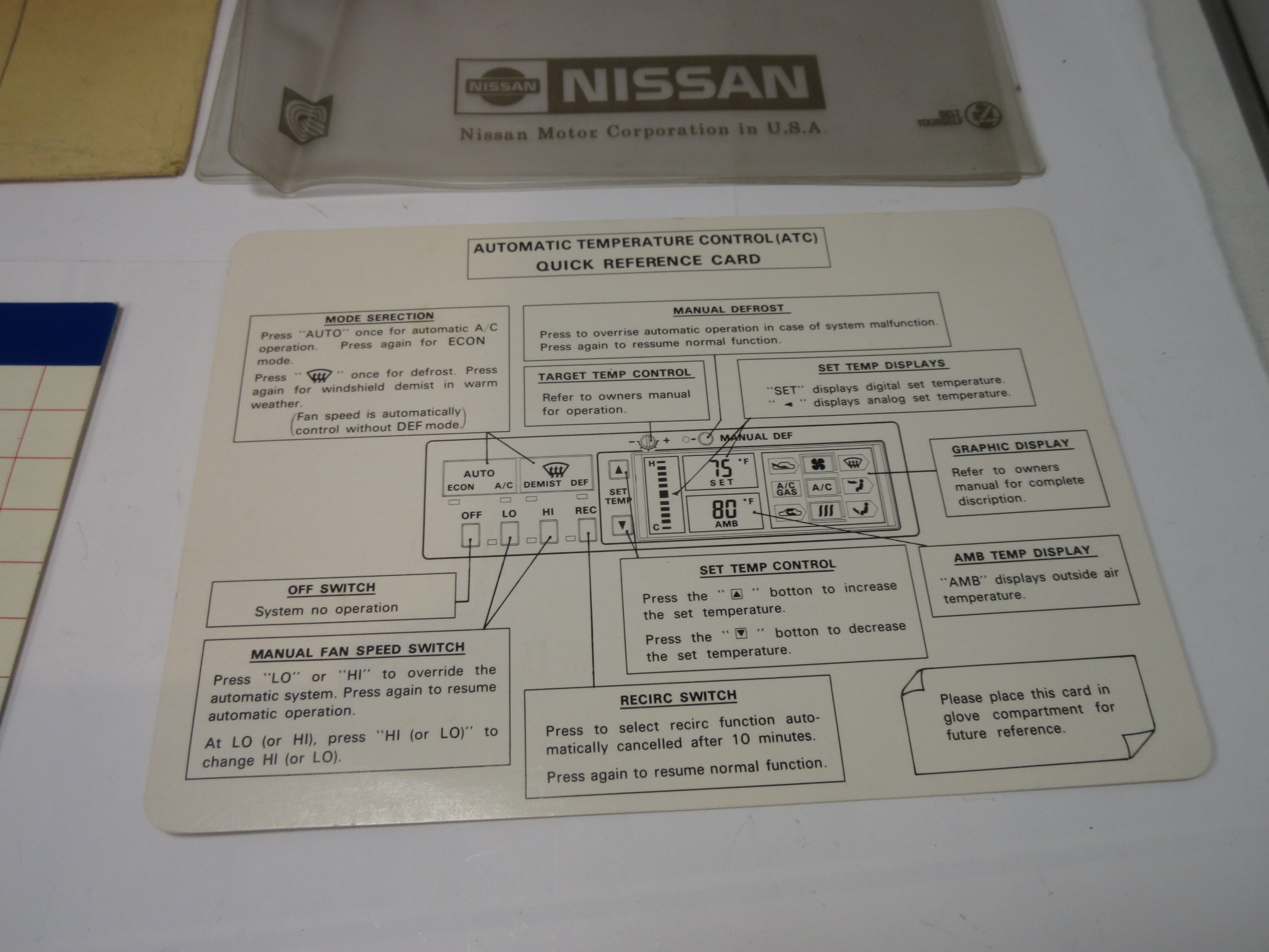 5/1984 Datsun 300ZX Owner's Manual – JDM CAR PARTS