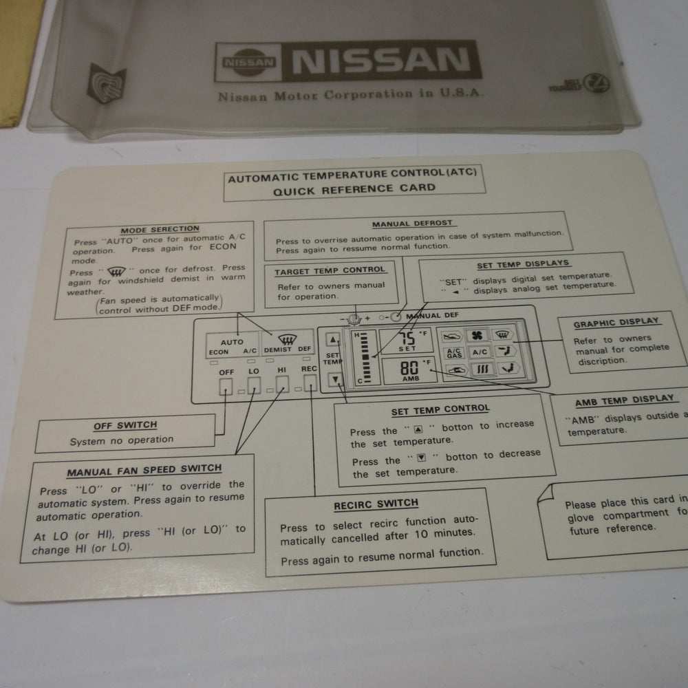 
                  
                    5/1984 Datsun 300ZX Owner's Manual
                  
                