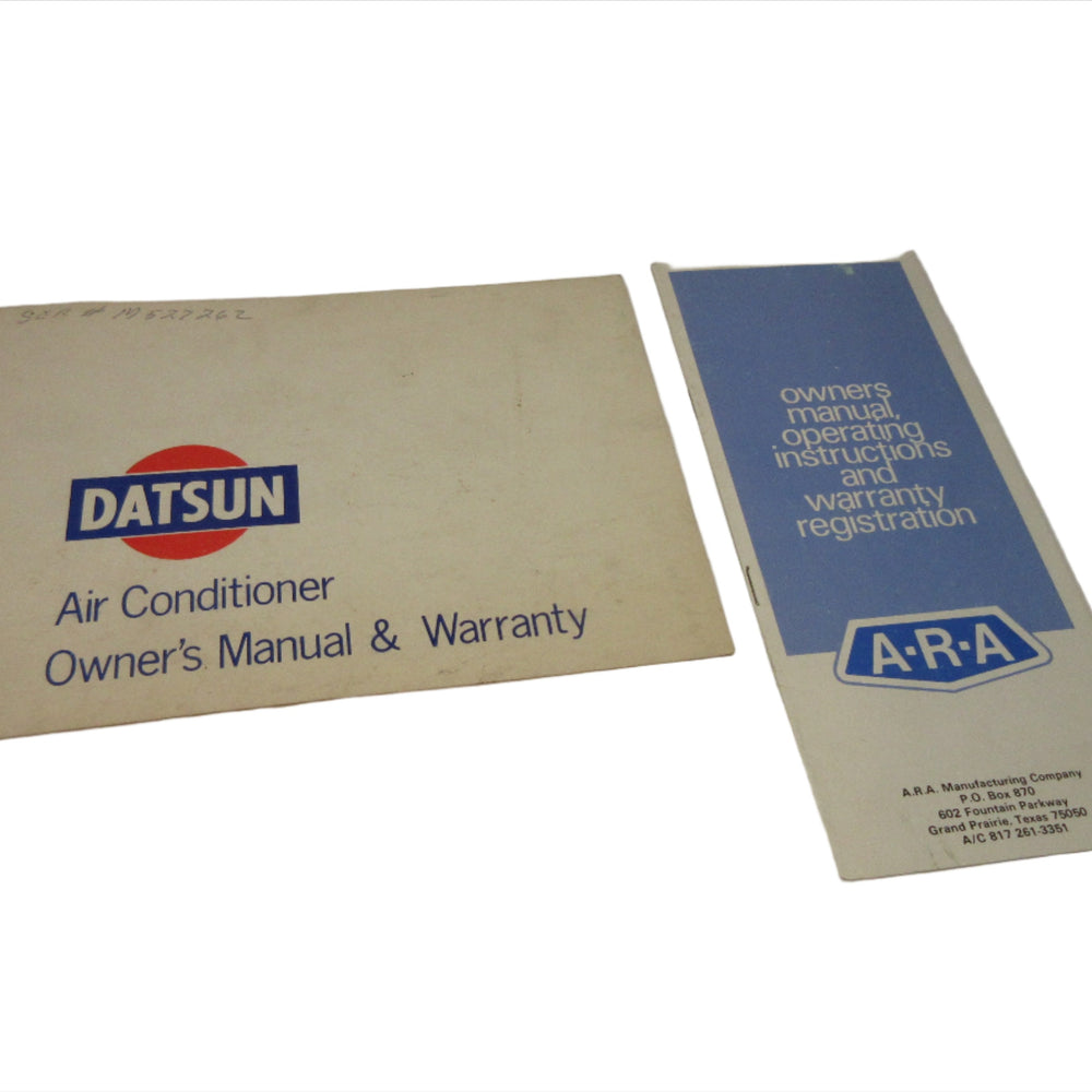 
                      
                        Datsun 240Z Air Conditioner + ARA Instruction Manual Set
                      
                    