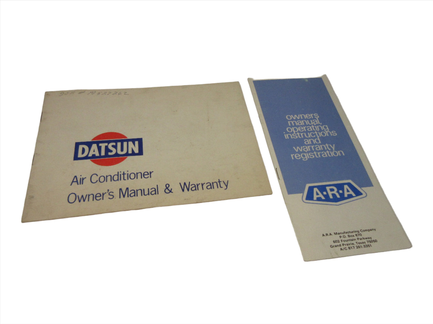 Datsun 240Z Air Conditioner + ARA Instruction Manual Set