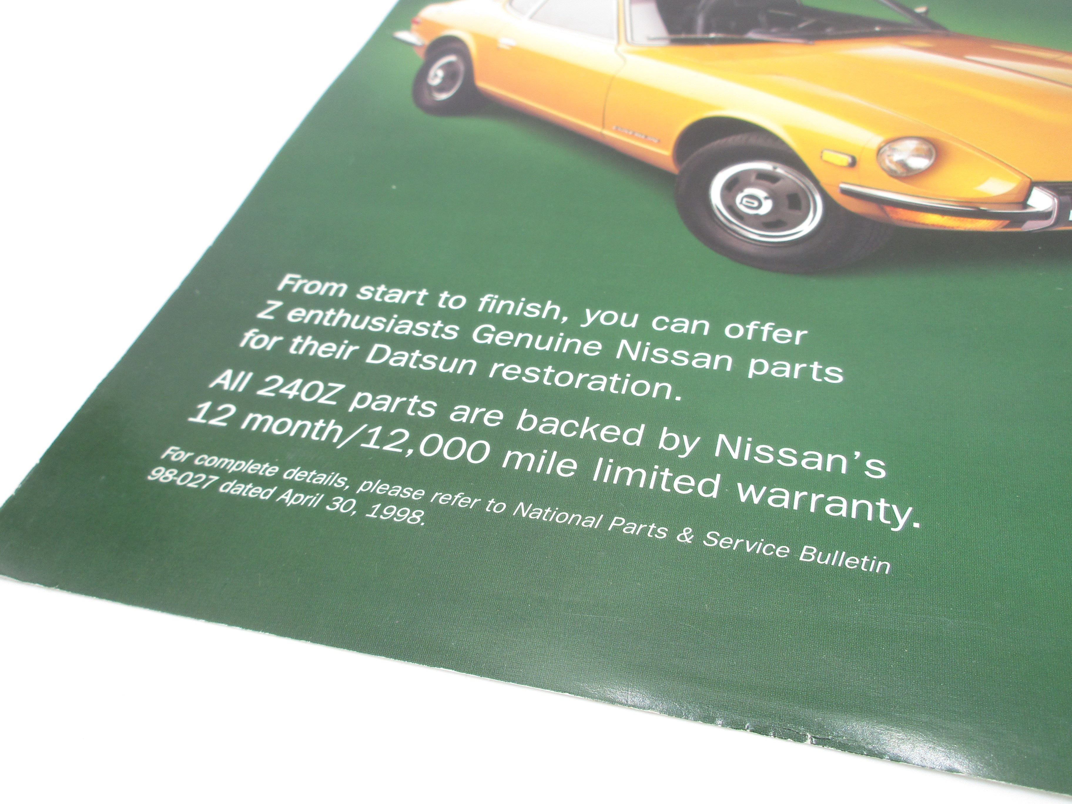 SALE_468: Keep The Legend Alive Vintage Advertisement Flyer 4/1998