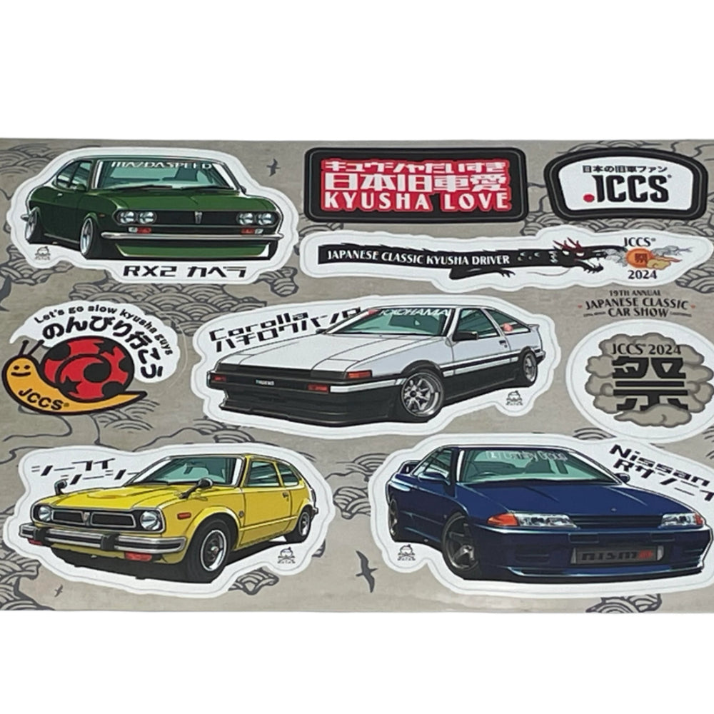 JCCS Japanese Classic Car Show 2024 Decal set