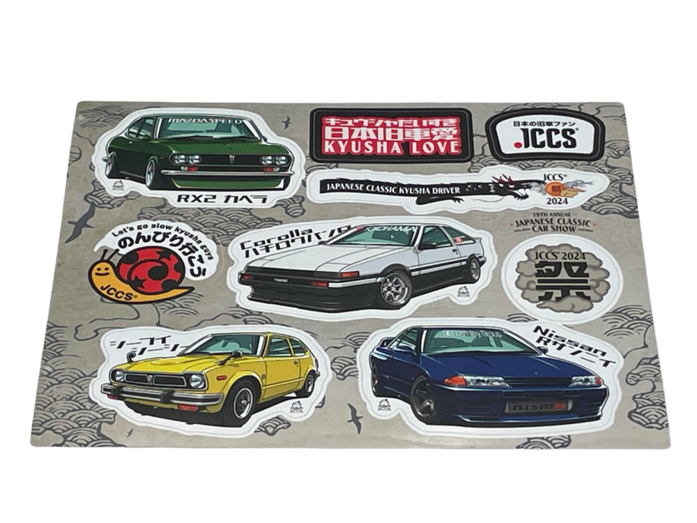 JCCS Japanese Classic Car Show 2024 Decal Set