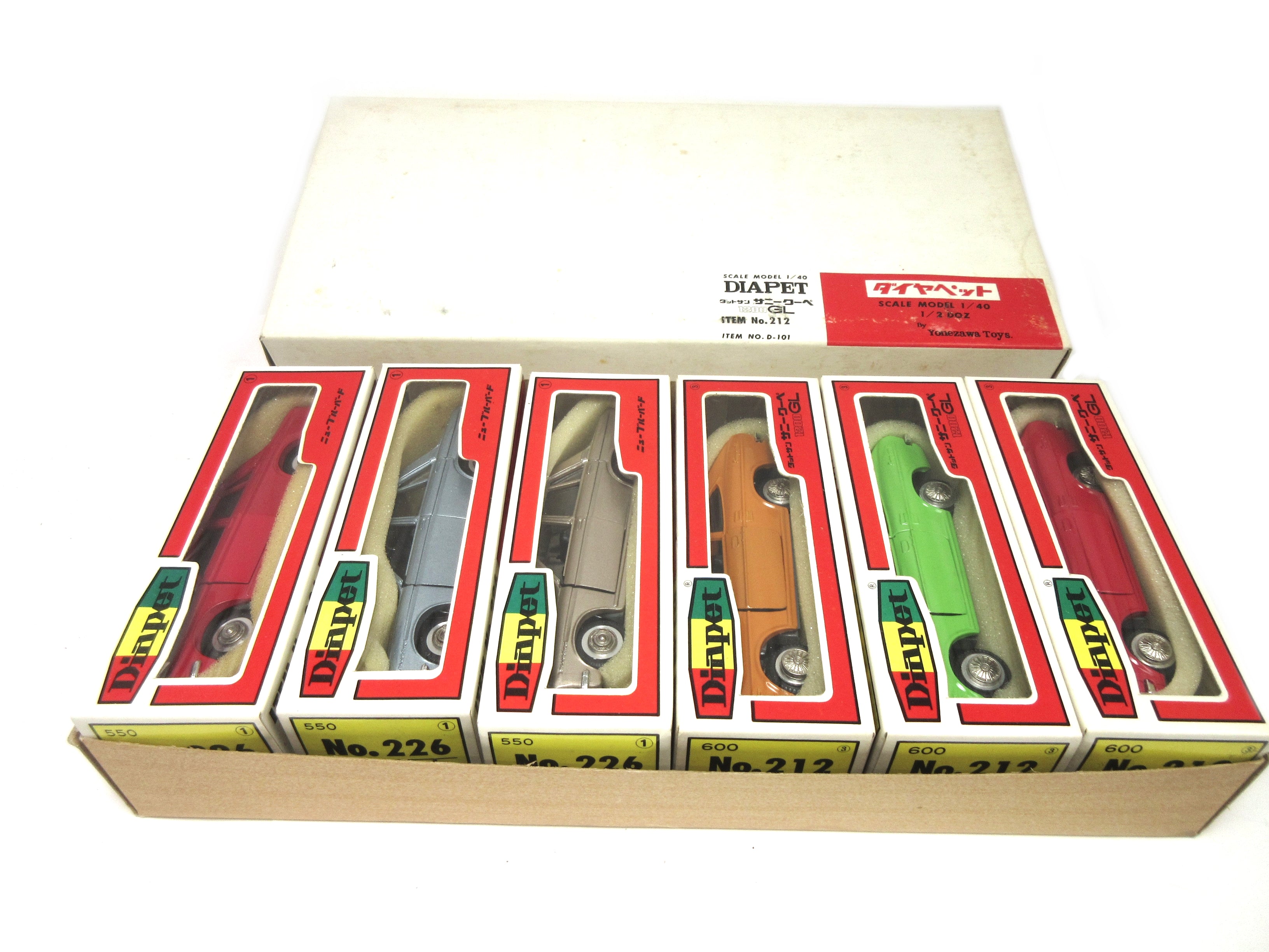 Yonezawa Diapet 1/40 Diecast Datsun Sunny Coupe 1200GL Lot of 3